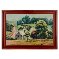 Pittura di paesaggio californiano di metà secolo, 1951