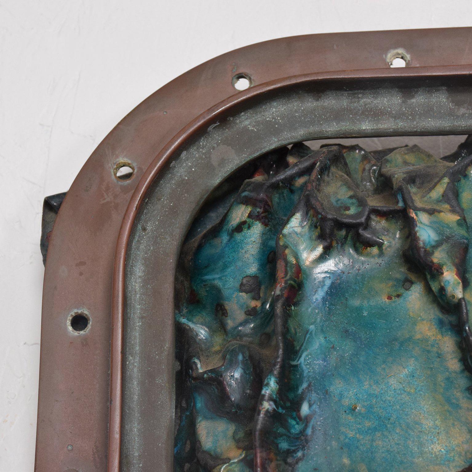Mid-Century California Modern Enamel in Copper by Joann Tanzer In Good Condition In Chula Vista, CA
