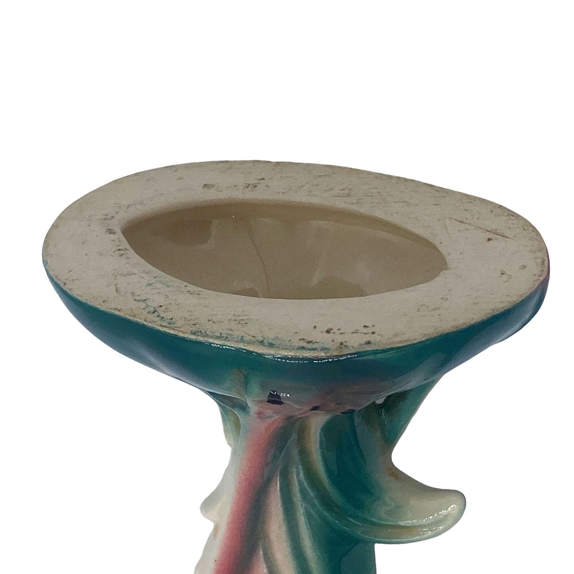 Figurina di fenicottero rosa inquisitore in ceramica della California Pottery di metà del secolo scorso in vendita 3