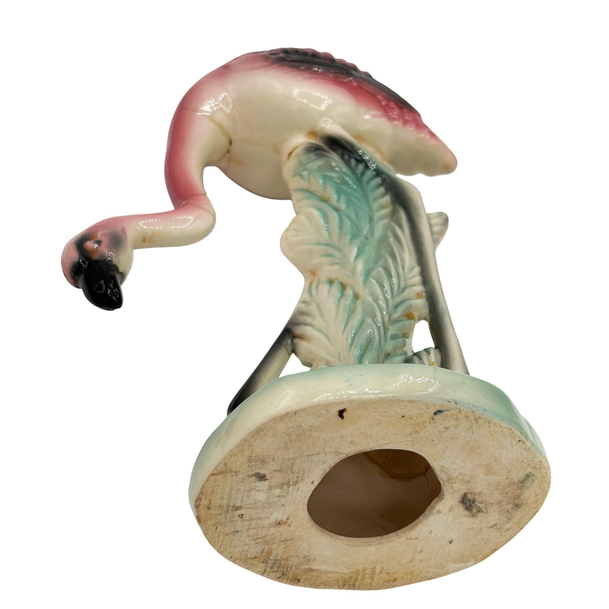 Americano California Pottery, metà del secolo scorso, ricerca di fenicotteri rosa in ceramica in vendita