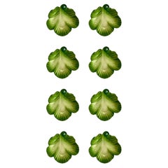 Midcentury California Pottery Lettuce / Cabbage Plates by Brad Keeler