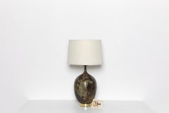Mid-Century California Studio Pottery Ceramic Table Lamp, Shino Glaze