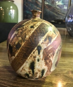 Mid-Century Modern California Studio Signed Pottery Ceramic Weed Pot Vase