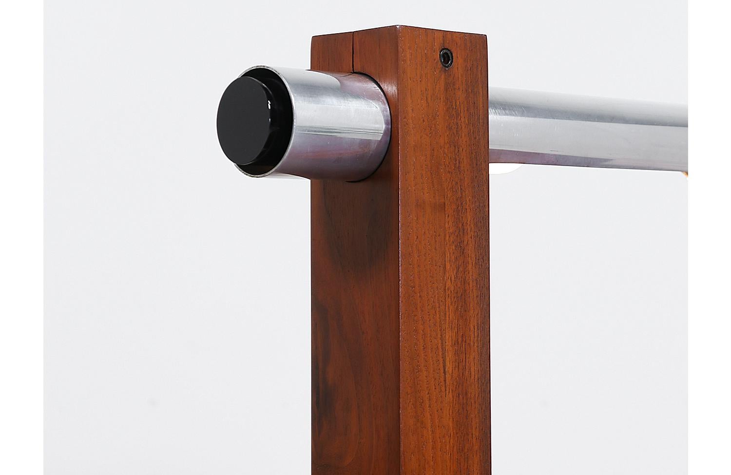 Wood Midcentury Californian Modern Desk Lamp by Robert Long