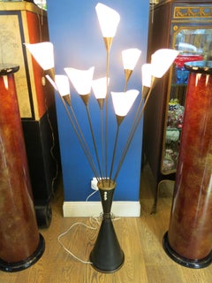 Midcentury "Calla" Floor Lamp by Angelo Lelli for Arredoluce Monza, Italy, 1952