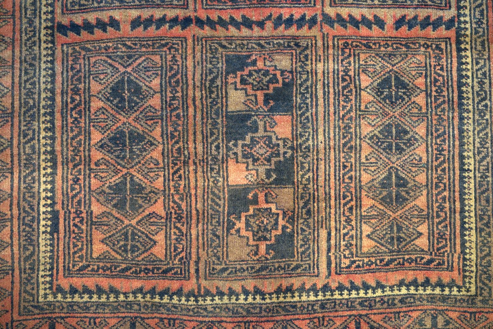 Mid century Camel wool Tribal Baluchi Vintage Semi Antique  For Sale 1