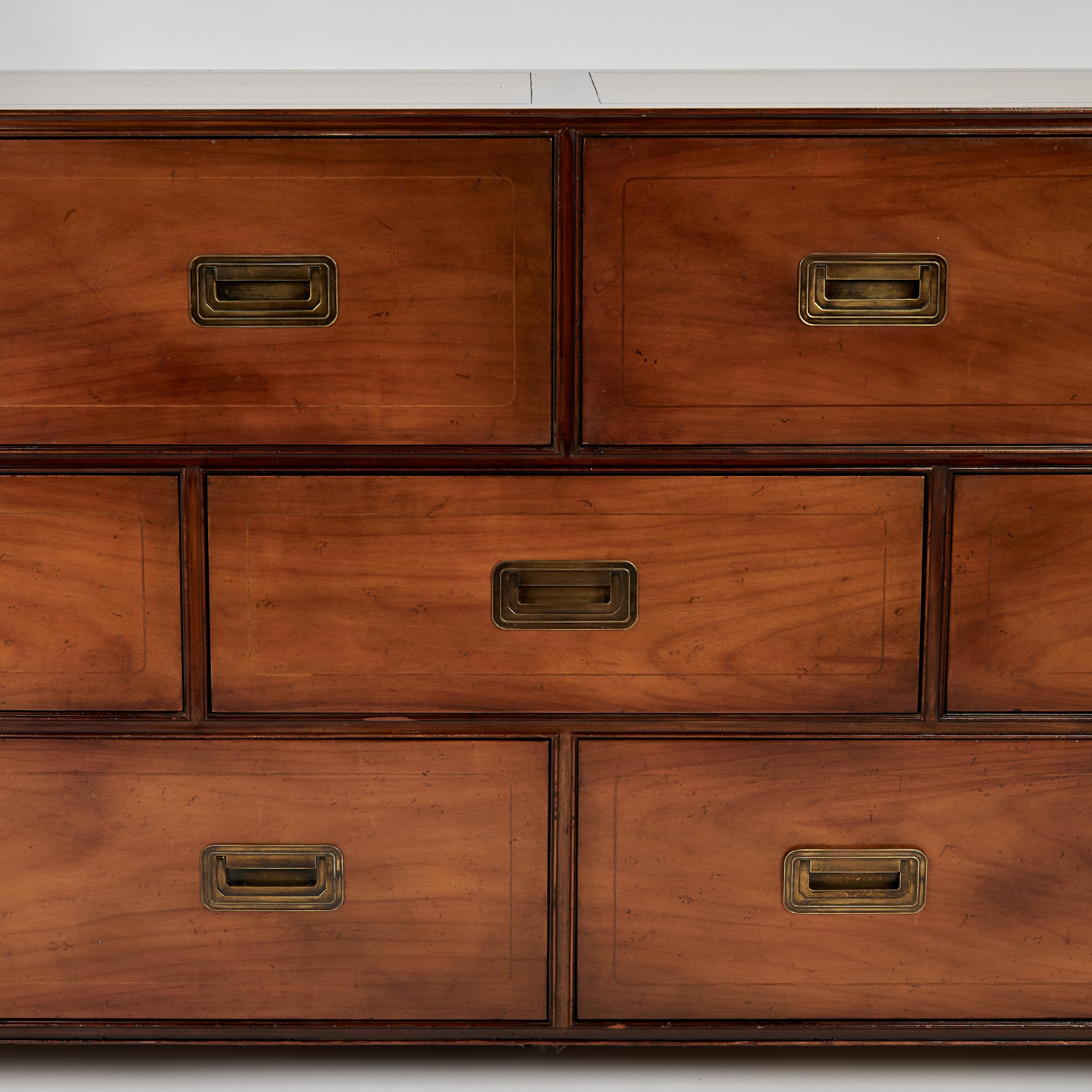 Arcón de campaña Mid Century by Baker Estadounidense en venta