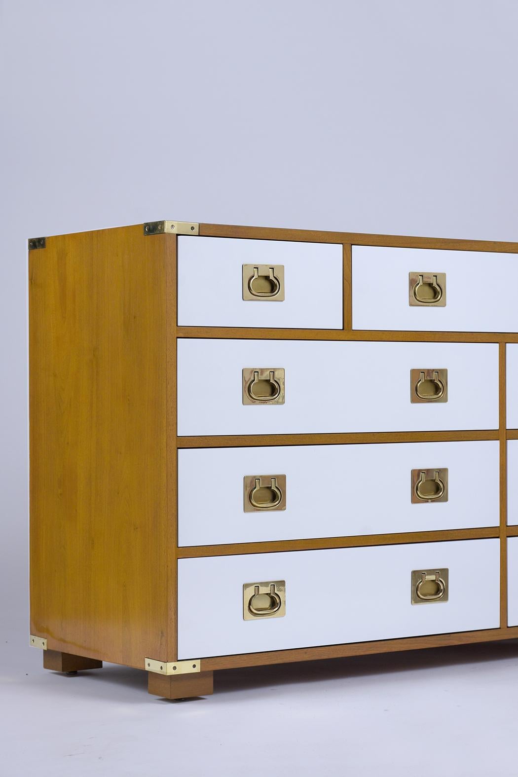 Mid-20th Century Mid Century Campaign Chest of Drawers