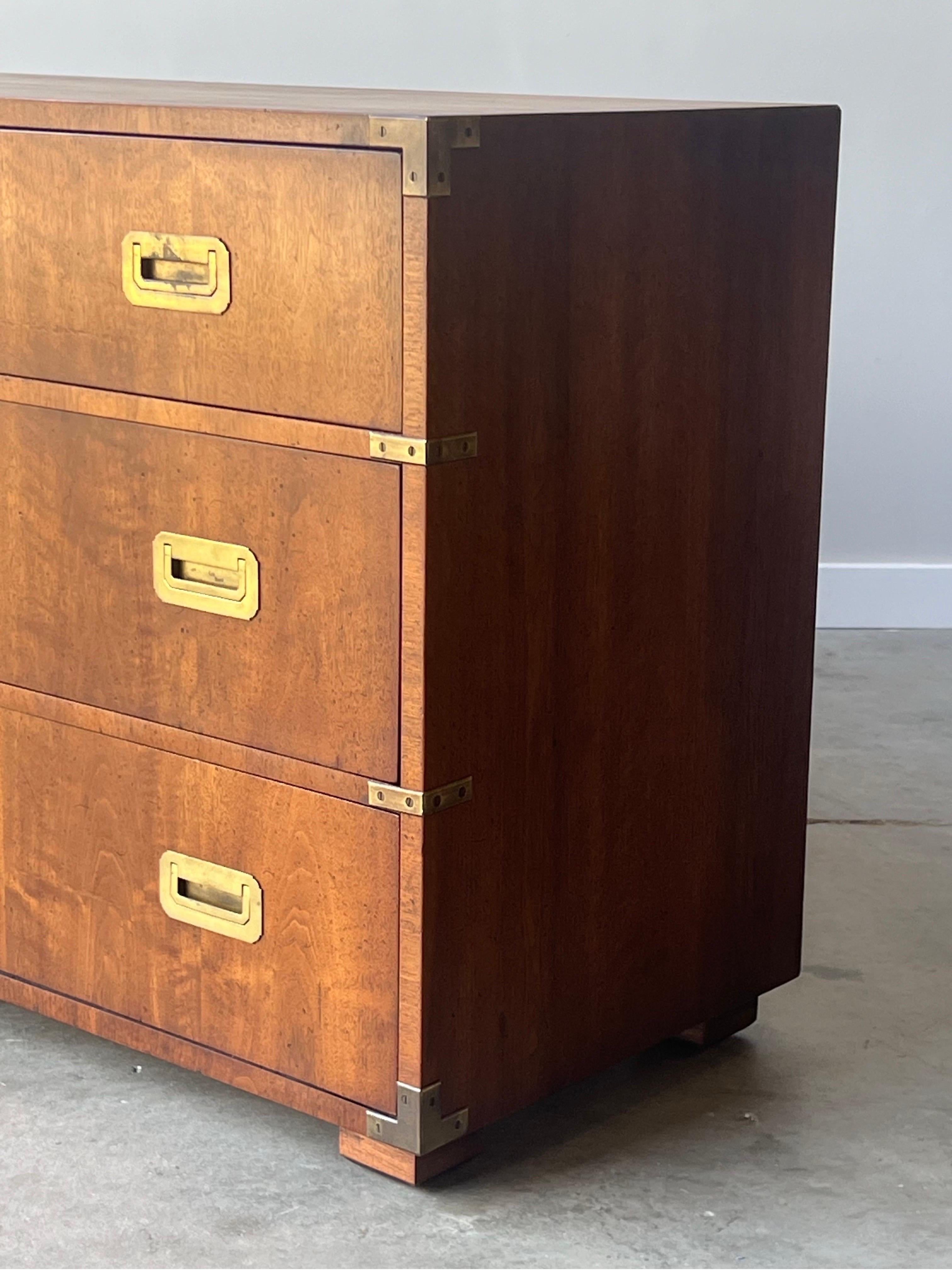 Mid-Century Campaign Dresser by Henredon In Good Condition In Raleigh, NC