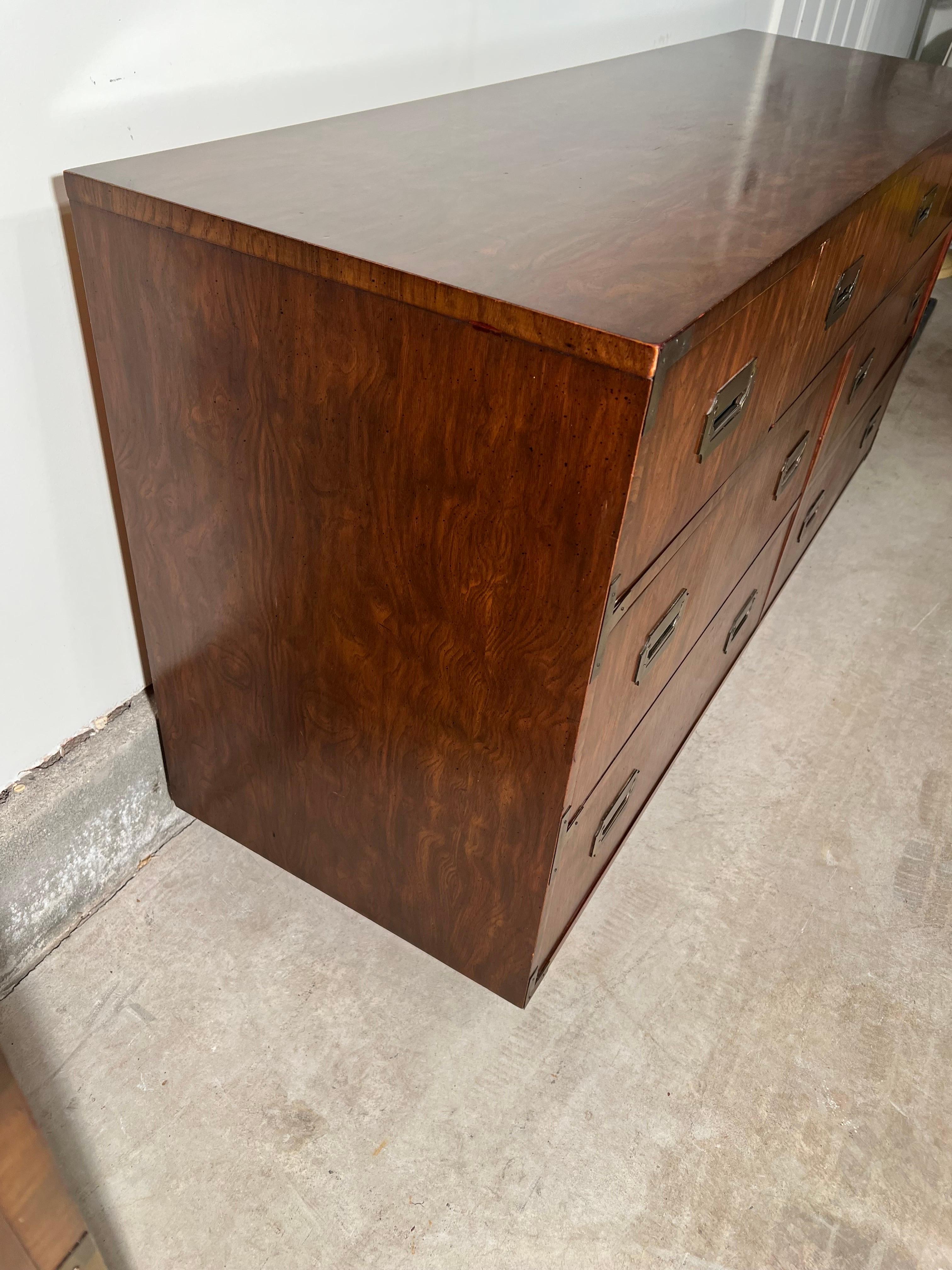 Mid Century Campaign Dresser in the style of Henredon 3