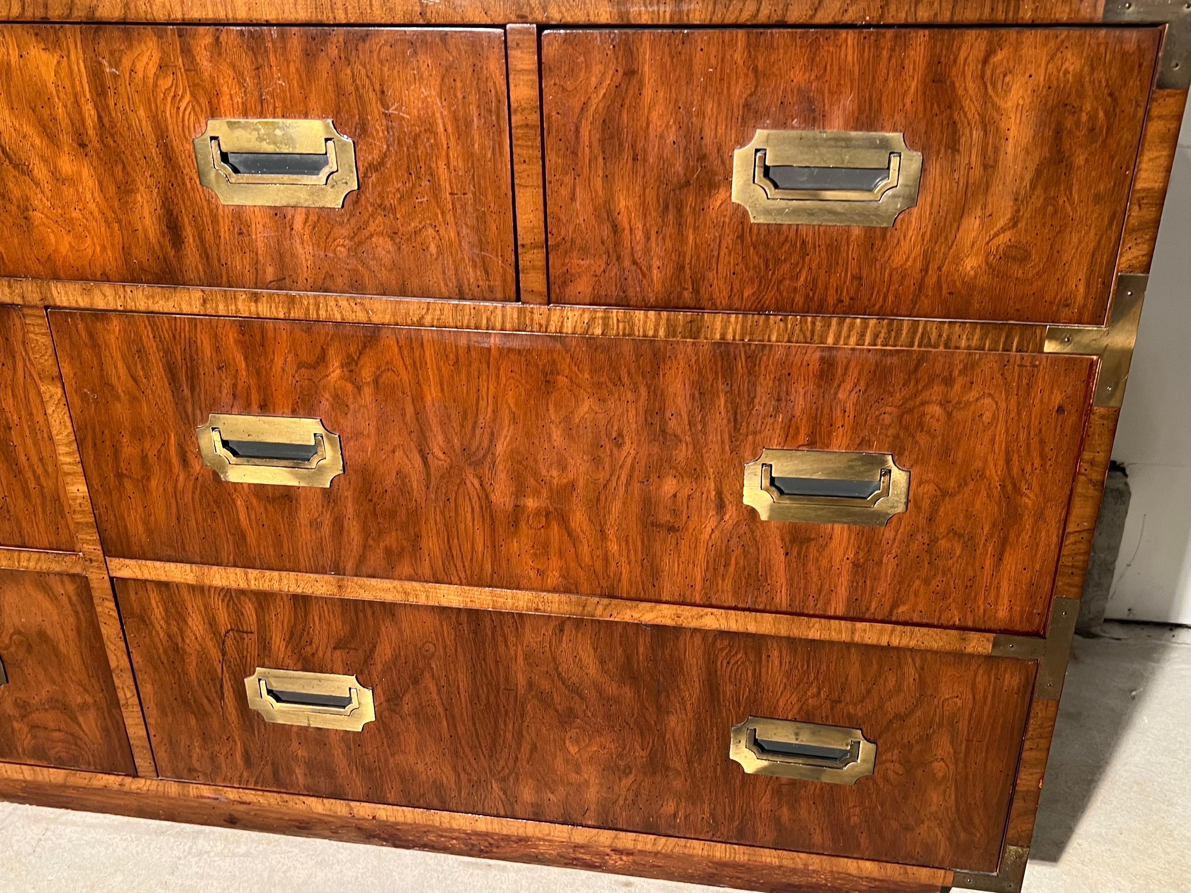 Mid Century Campaign Dresser in the style of Henredon 6
