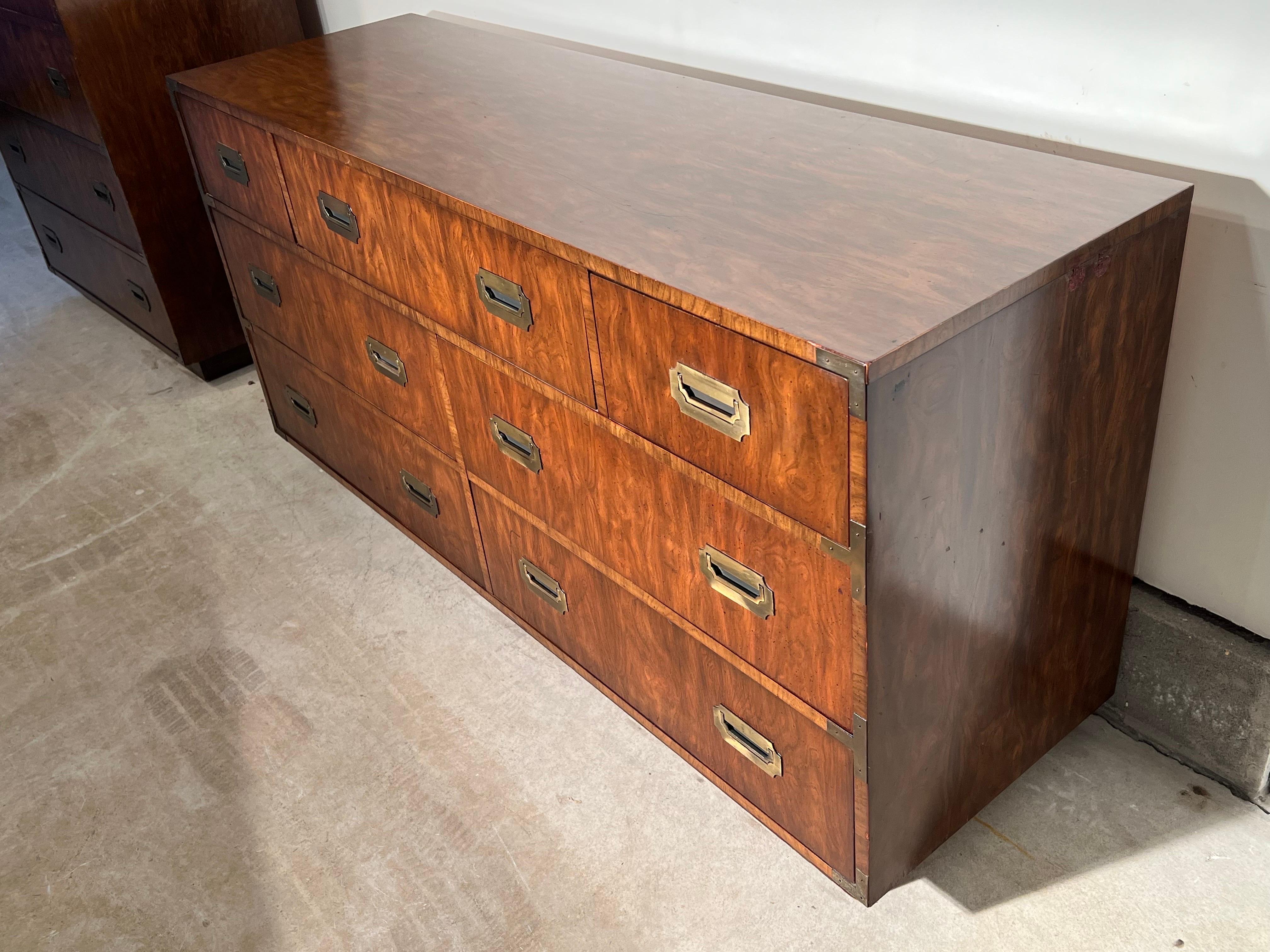 Mid Century Campaign Dresser in the style of Henredon 7