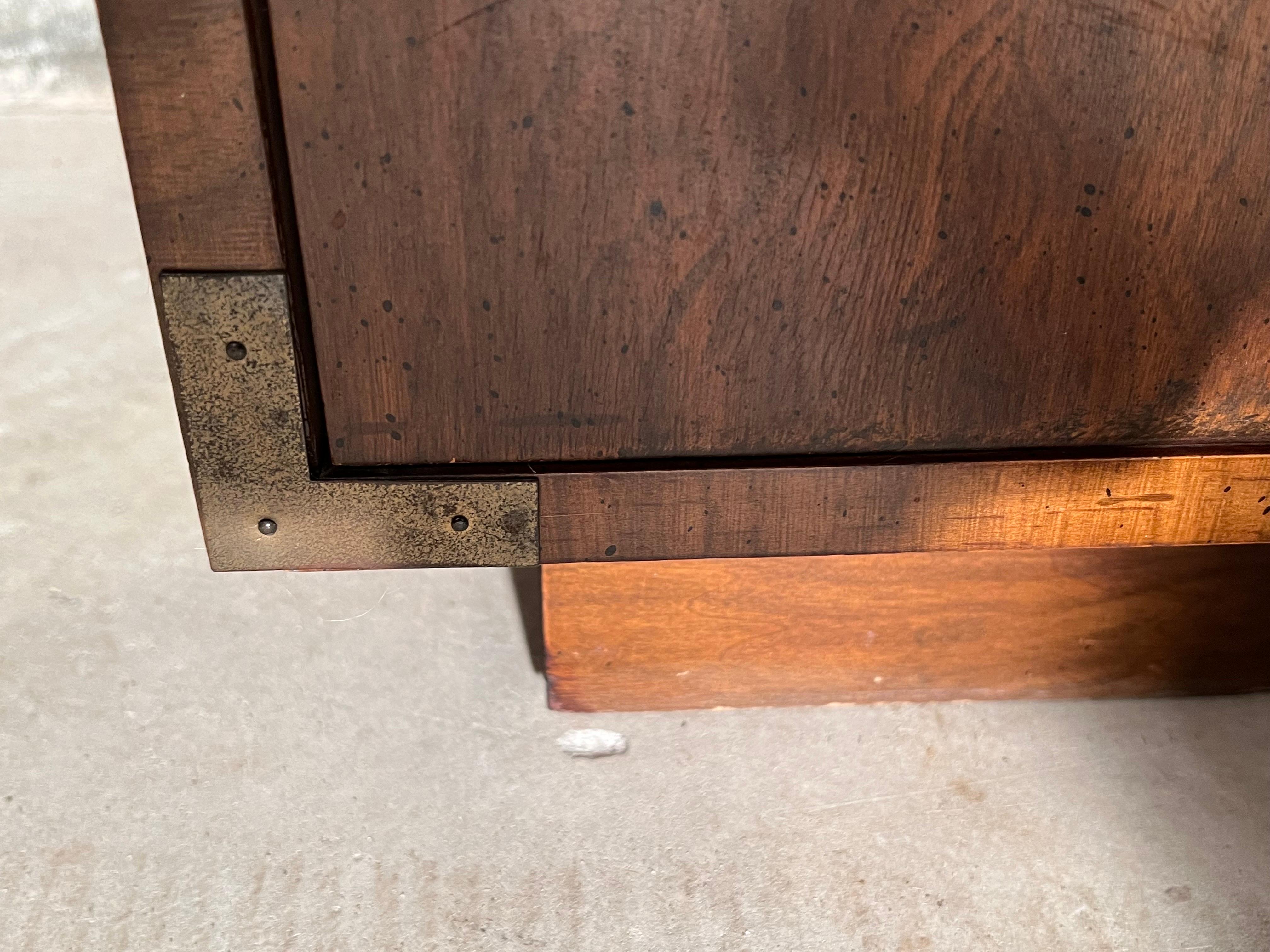 Mid Century Campaign Dresser in the style of Henredon 9