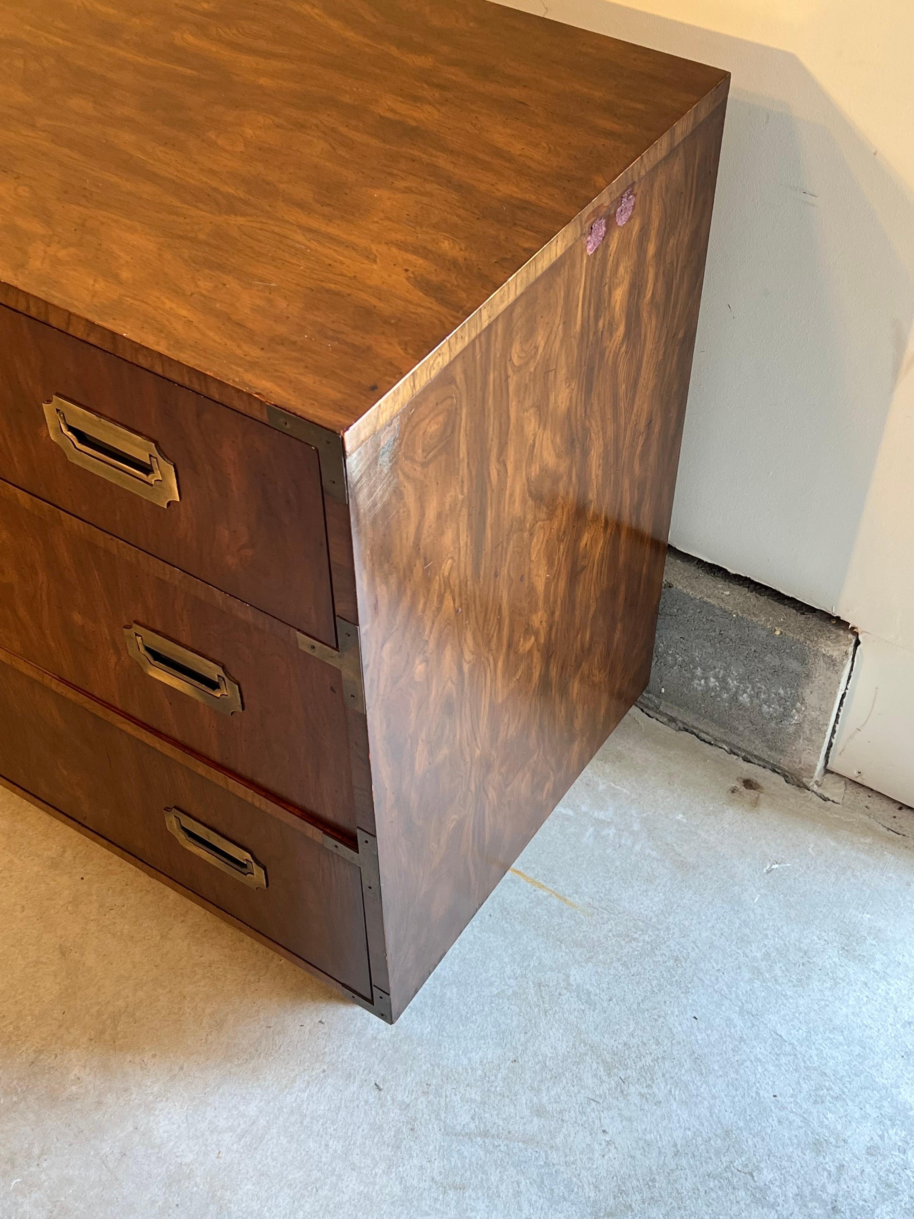 Mid Century Campaign Dresser in the style of Henredon 1