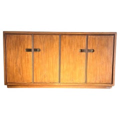 Used Mid century campaign pecan wood sideboard by Drexel, circa 1970