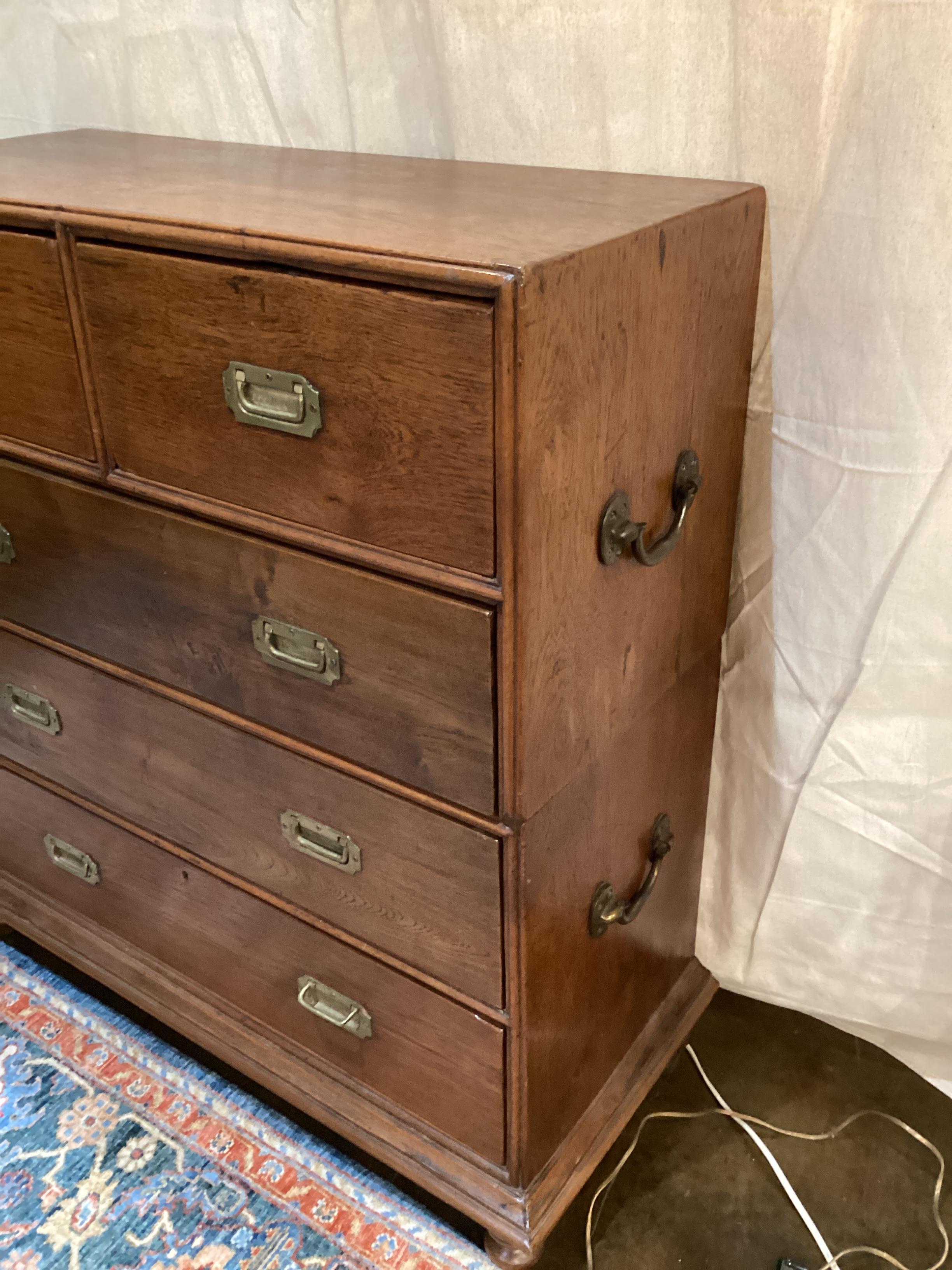 Mid Century Campaign Style Chest  For Sale 1