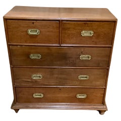 Vintage Mid Century Campaign Style Chest 
