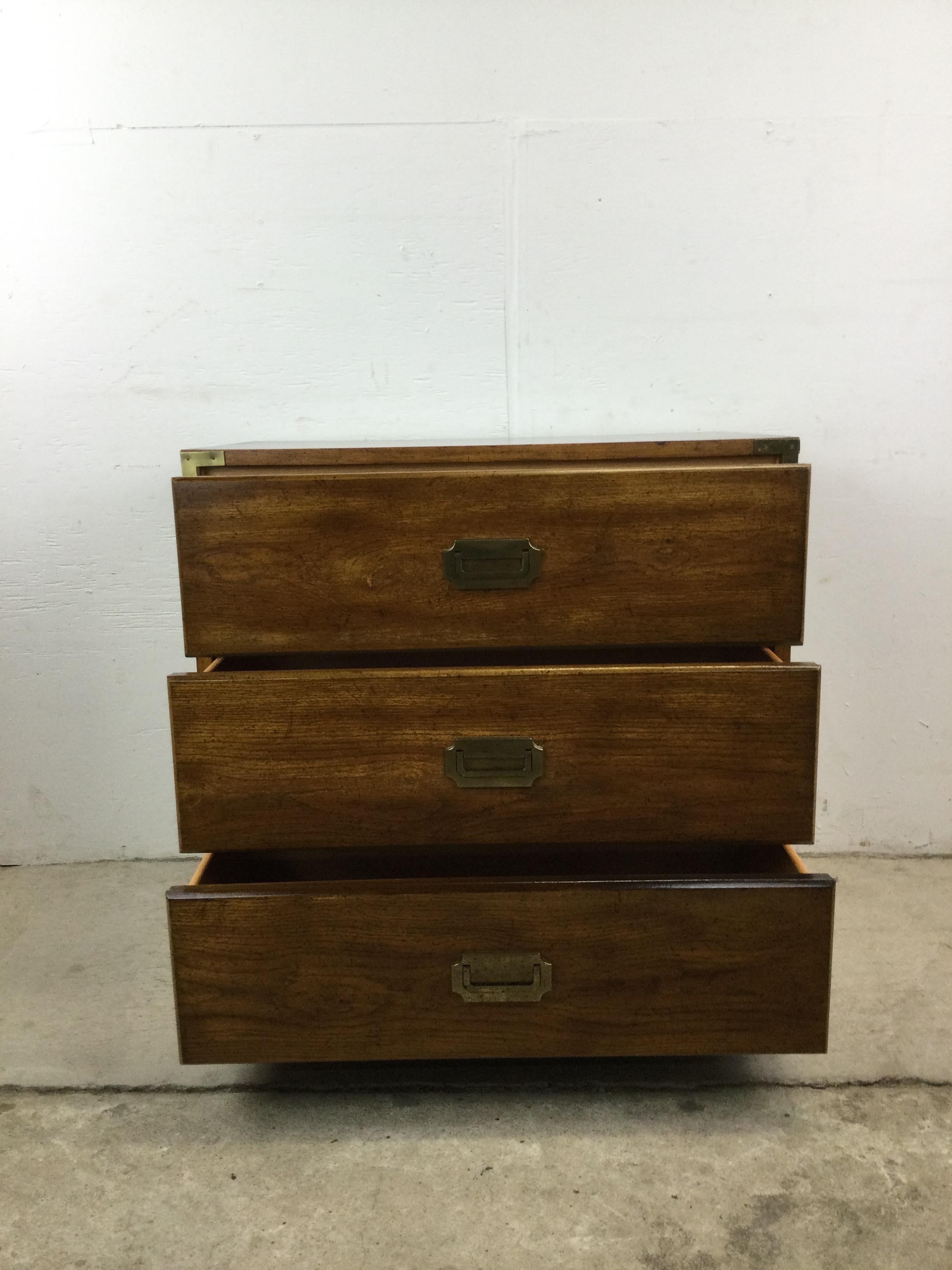 Mid Century Campaign Style Chest of Drawers For Sale 6