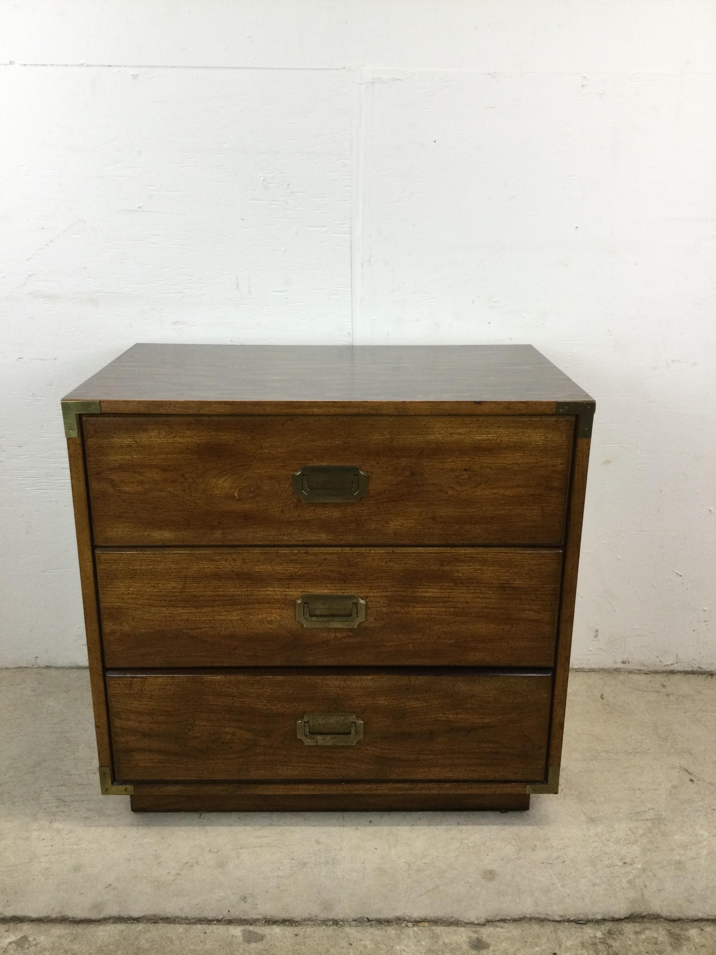 American Mid Century Campaign Style Chest of Drawers For Sale