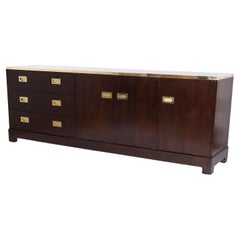 Mid-Century Campaign Style Long Chest or Cabinet
