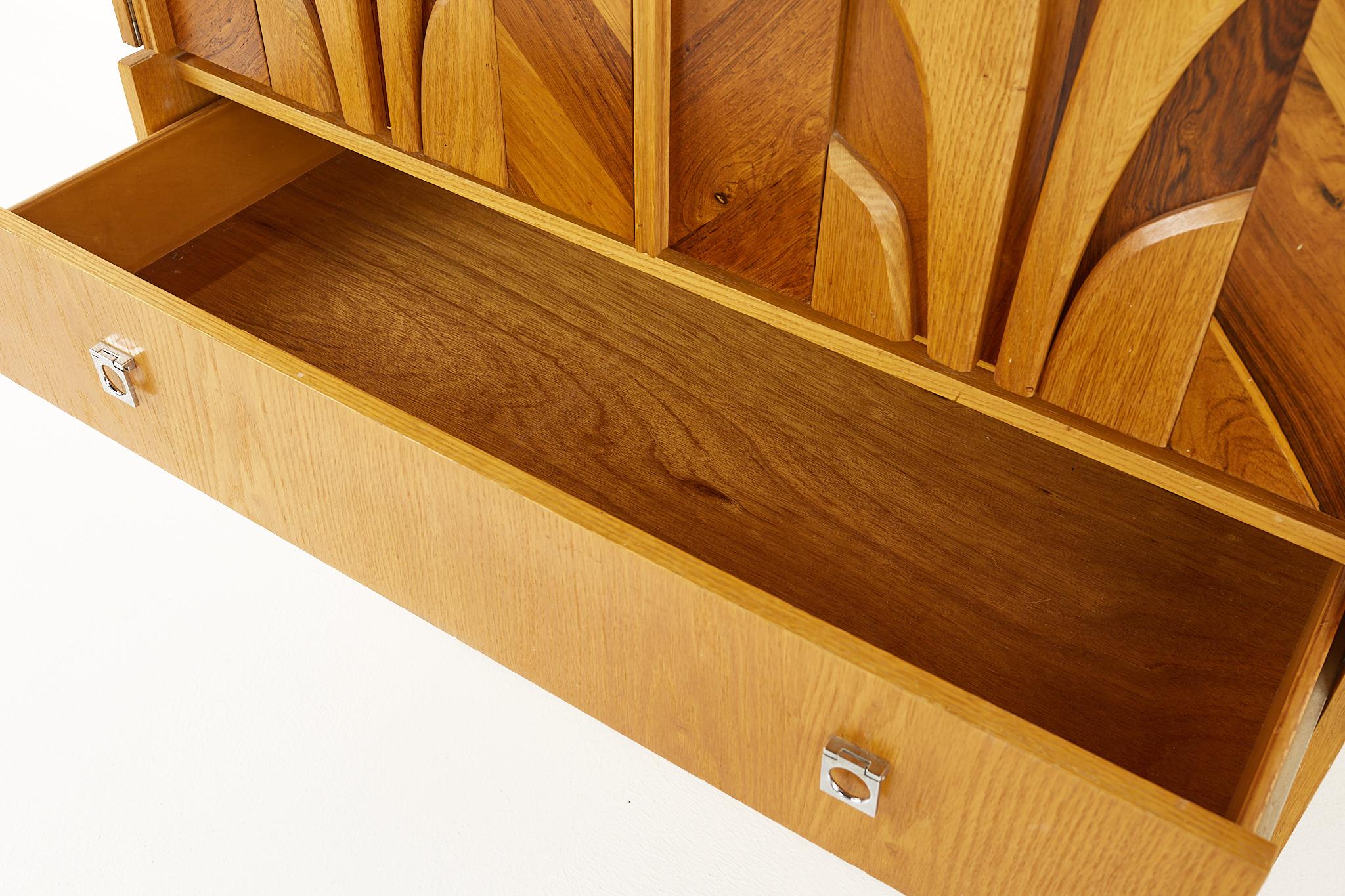 Mid-Century Canadian Brutalist 2 Piece Armoire 2