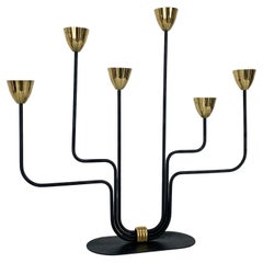 Mid-Century Candelabra in Brass & Metal Gunnar Ander Ystad Metall Sweden