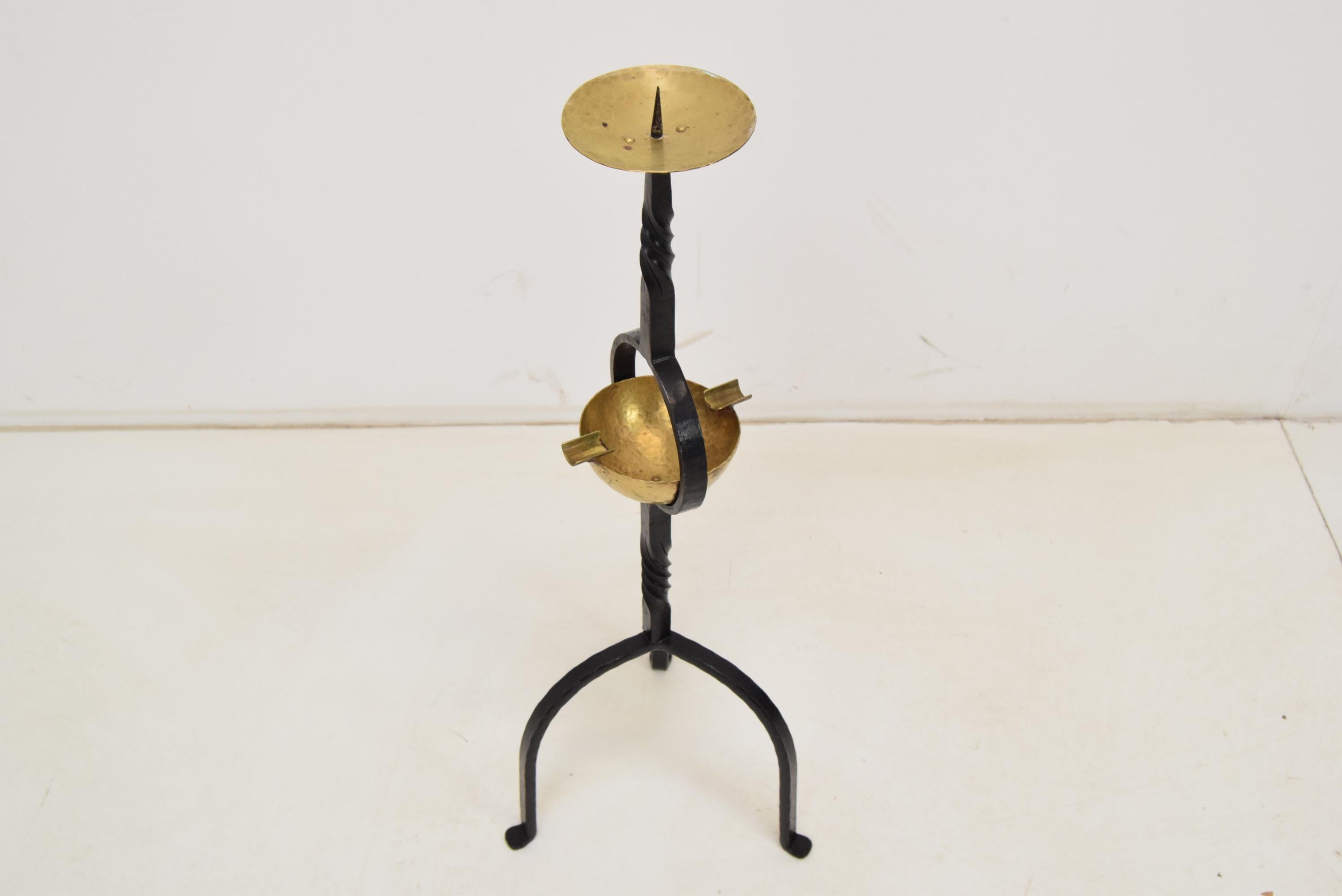 Mid-Century Modern Midcentury Candlestick and Ashtray, 1960s For Sale