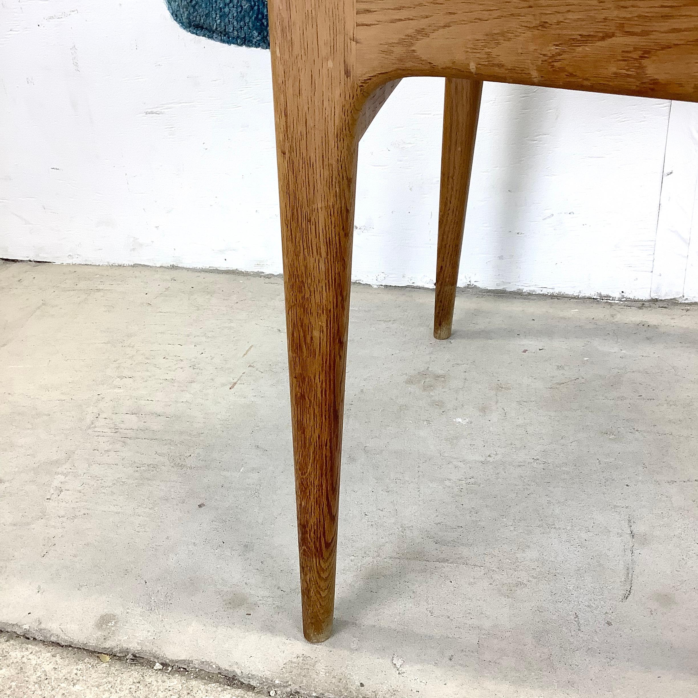 Mid-Century Cane Back Armchair With Upholstered Seat For Sale 12