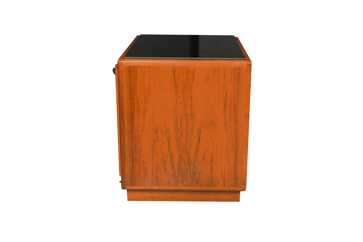 American Mid-Century Cane Cabinet Table Nightstand Lane Furniture For Sale