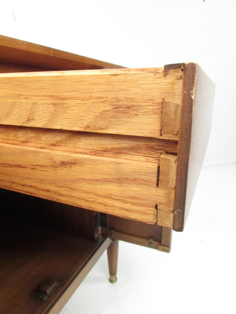 Midcentury Cane Front Nightstands For Sale at 1stDibs