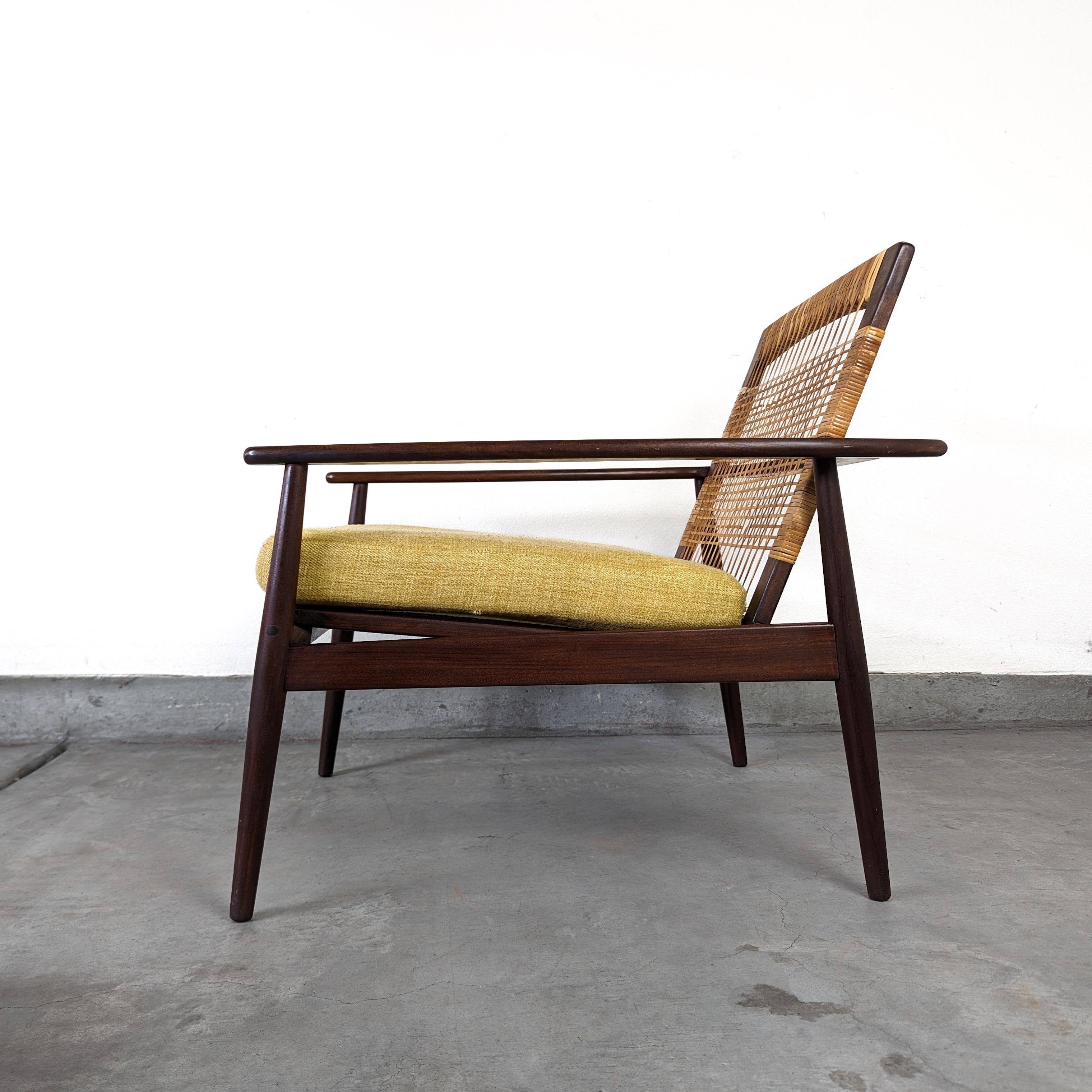 Mid Century Cane Lounge Chair by Hans Olsen for Juul Kristensen, c1960s 12