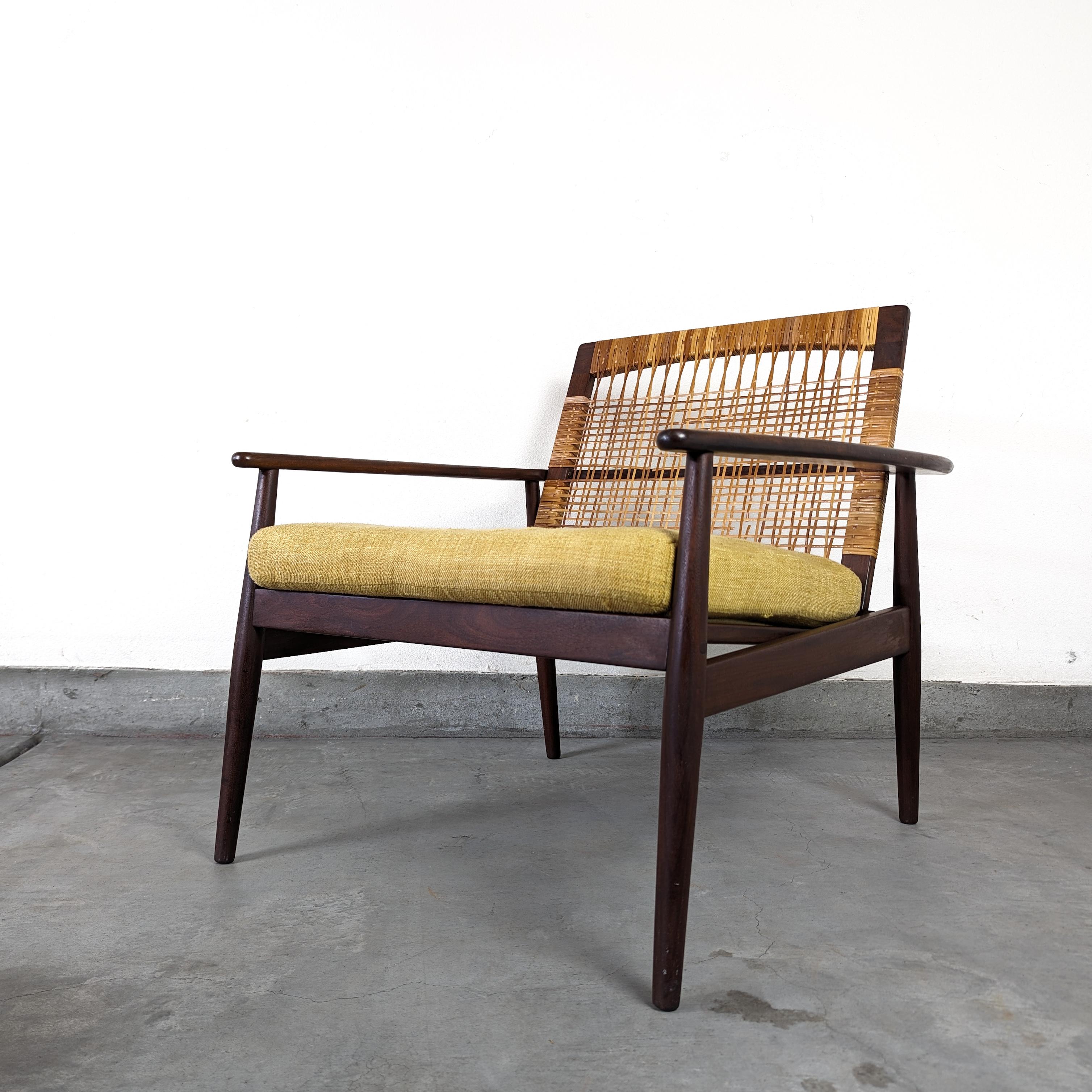 Mid Century Cane Lounge Chair by Hans Olsen for Juul Kristensen, c1960s 13