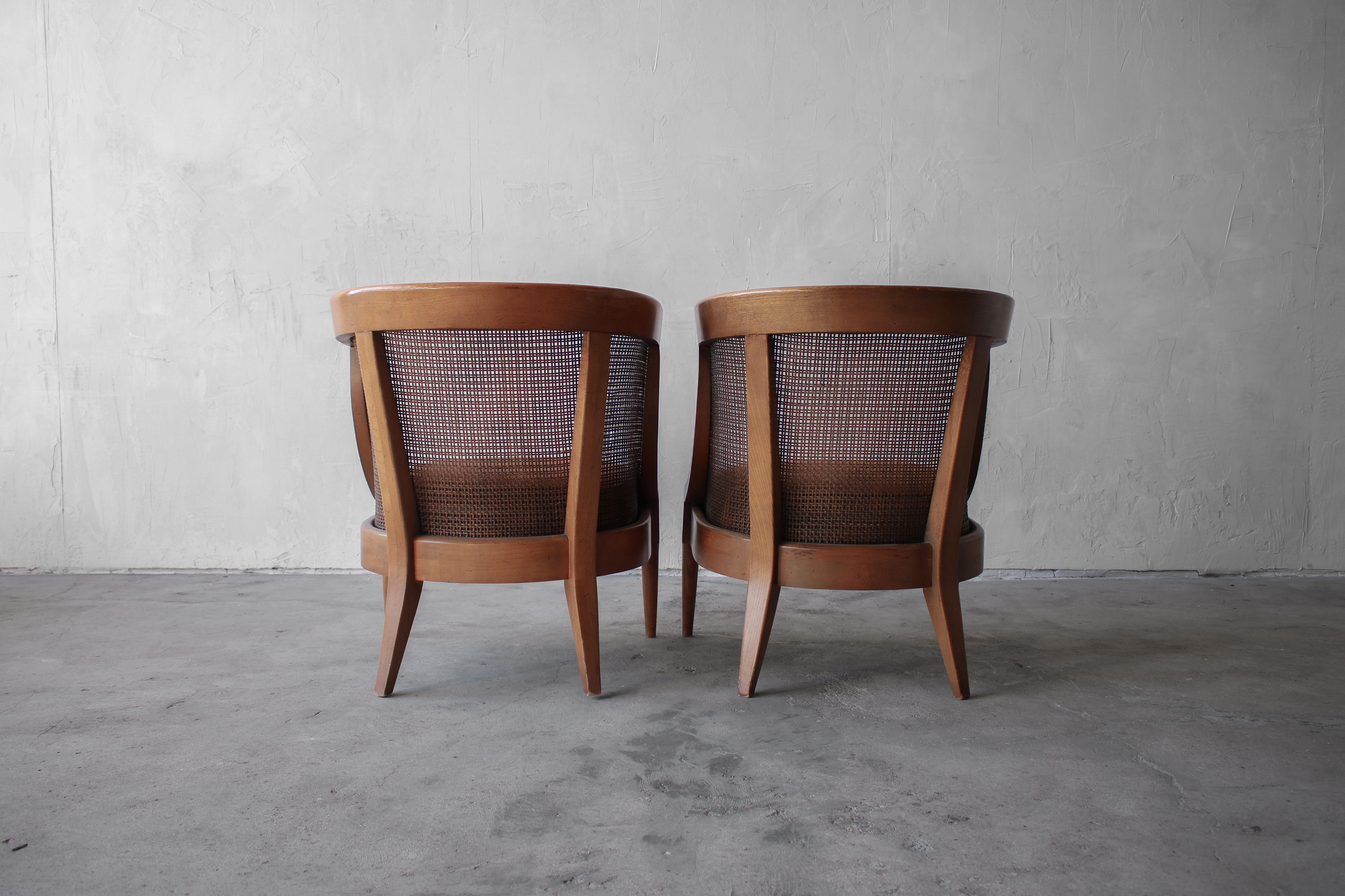 20th Century Mid Century Cane Lounge Chairs by Tomlinson