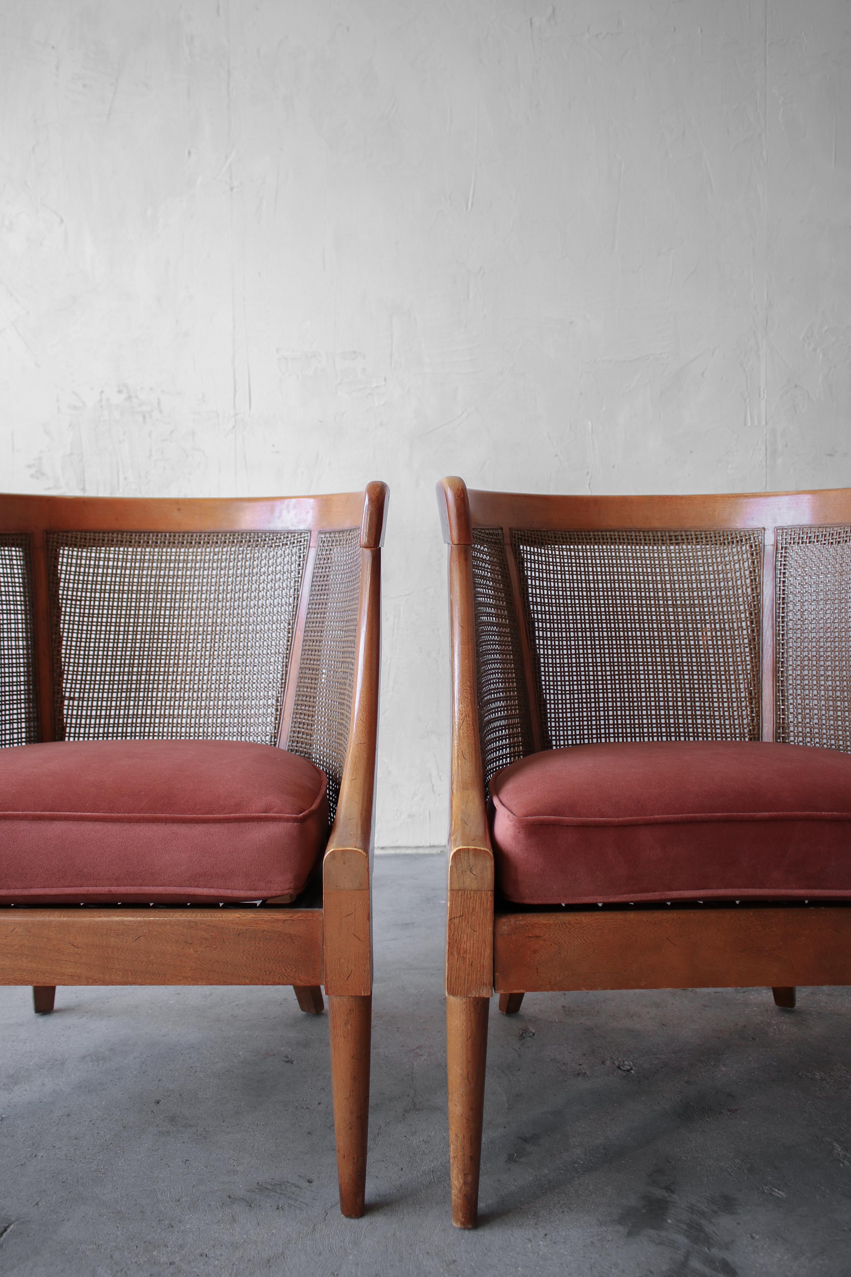 Mid Century Cane Lounge Chairs by Tomlinson 1