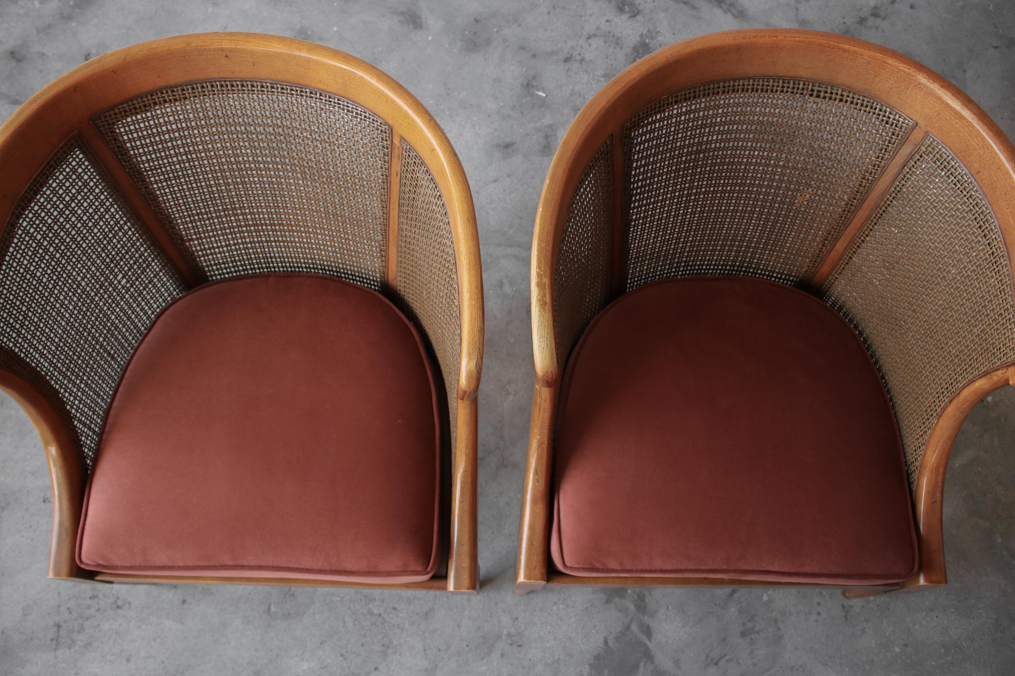 Mid Century Cane Lounge Chairs by Tomlinson 2