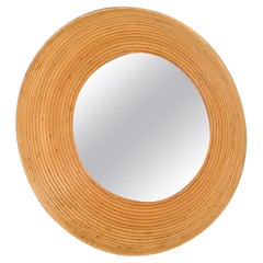 Vintage Mid-Century Cane Mirror