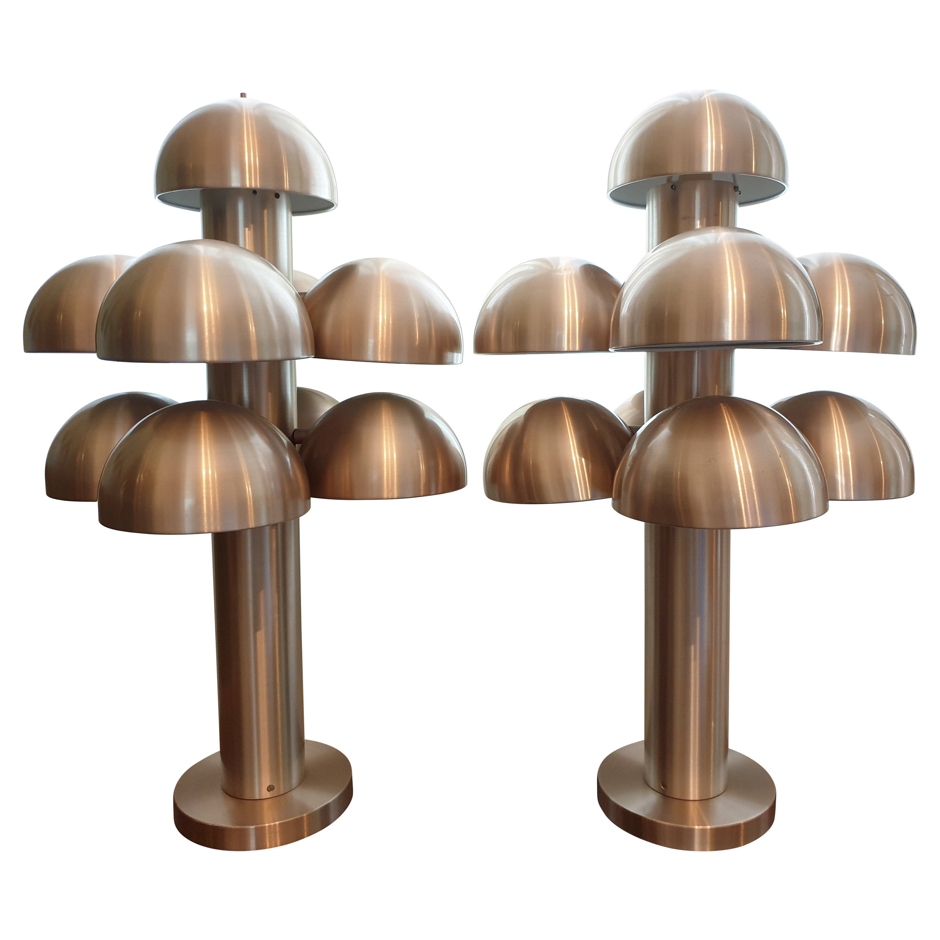 Mid Century Cantharel Table Lamp Set by Maija Liisa Komulainen for Raak, 1970s