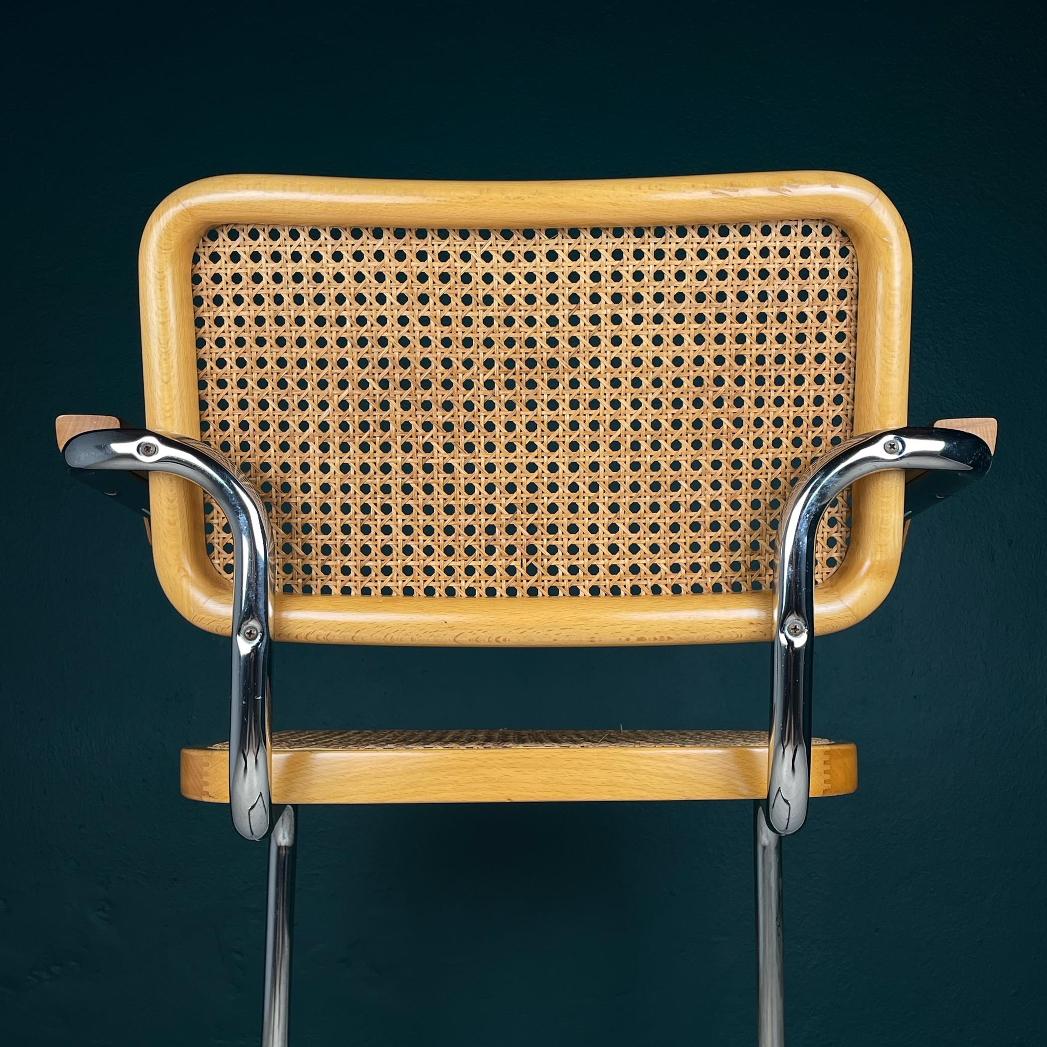 Wood Mid-century Cantilever Office or Dining Chair, Italy 1980s, Cesca B32