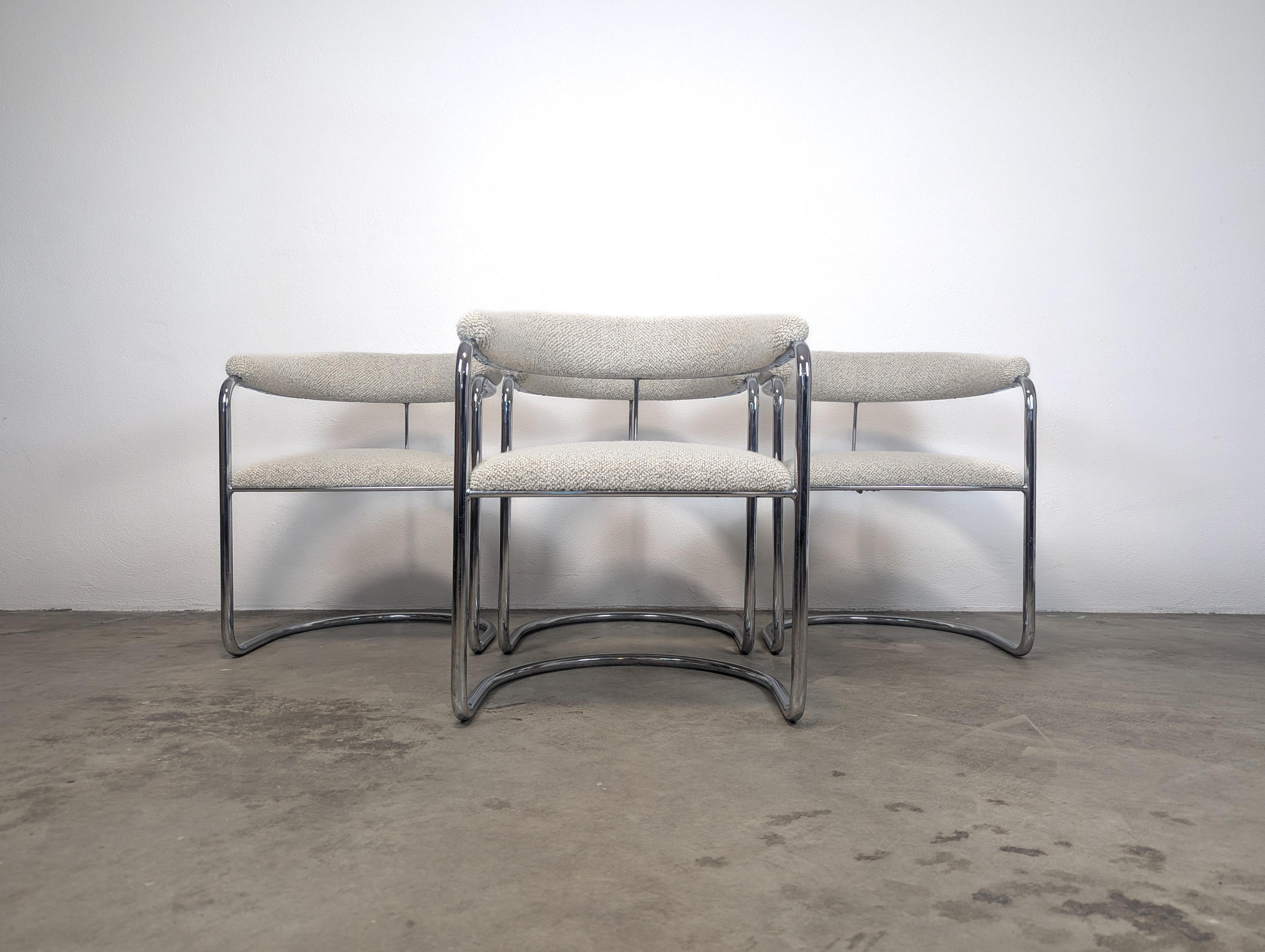 German Mid Century Cantilevered SS33 Armchairs by Anton Lorenz for Thonet, c1970s