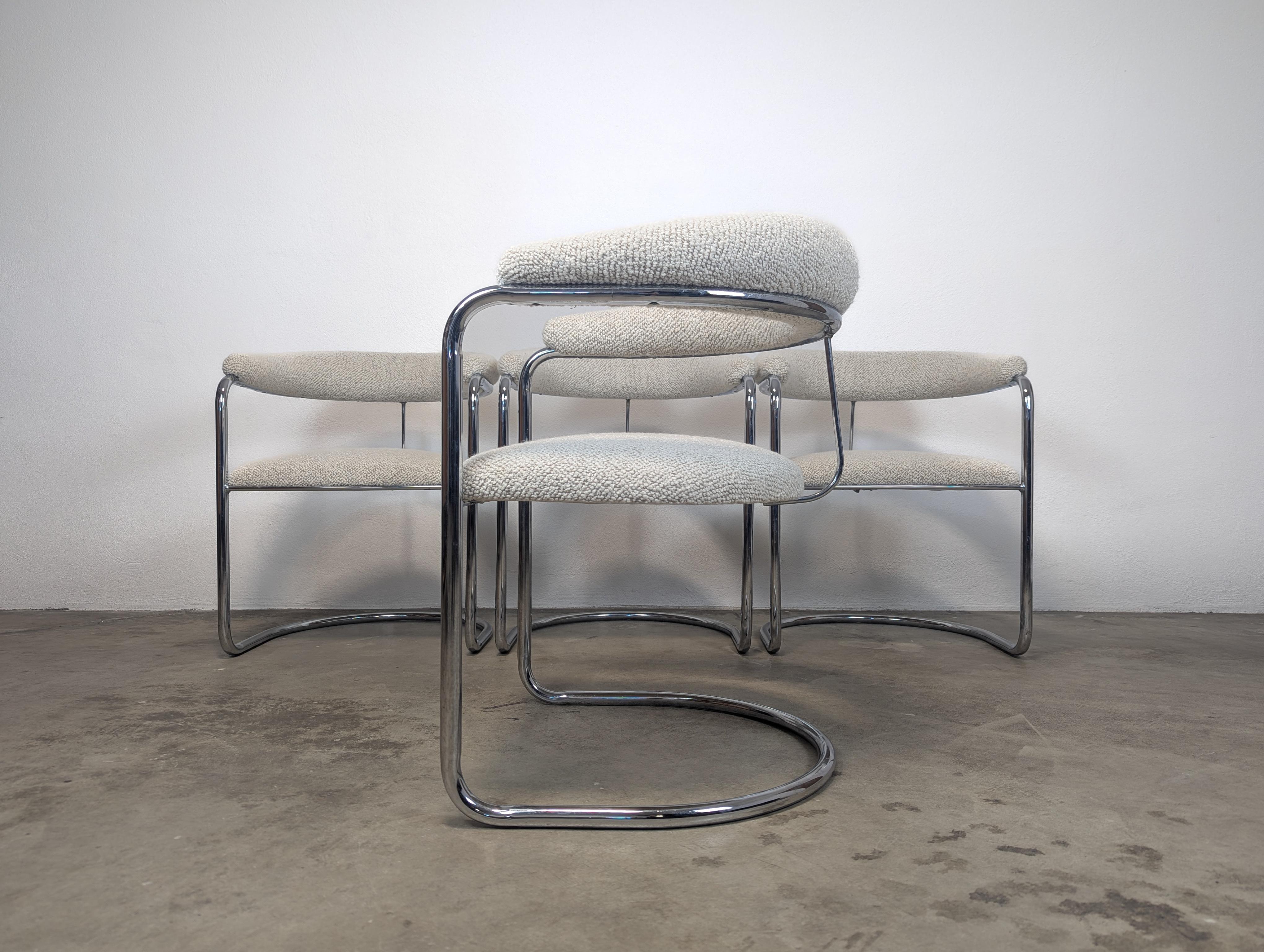 Mid Century Cantilevered SS33 Armchairs by Anton Lorenz for Thonet, c1970s In Good Condition In Chino Hills, CA