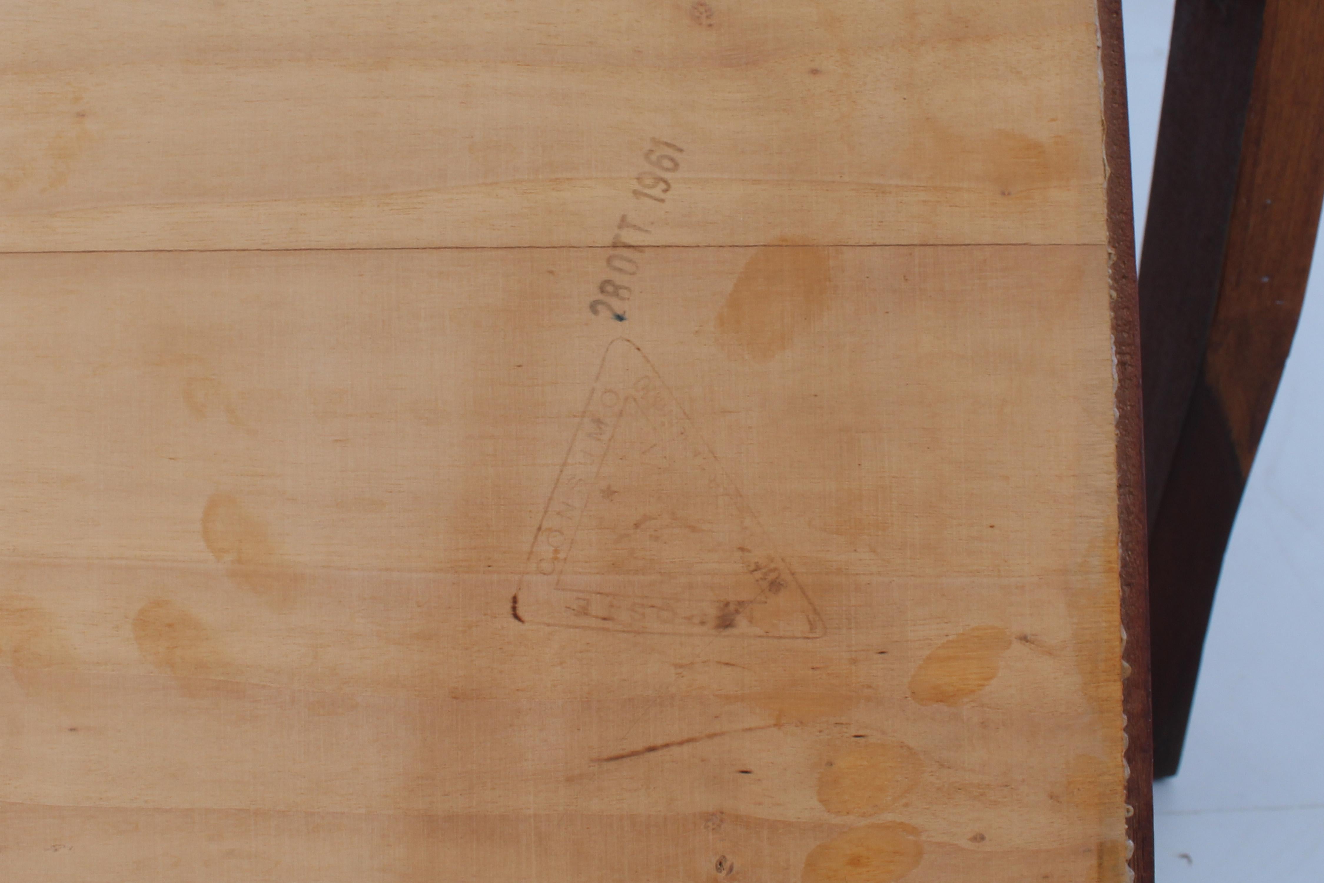 Table basse en bois de teck Cantù du milieu du siècle avec deux plateaux amovibles 60s Italie en vente 7
