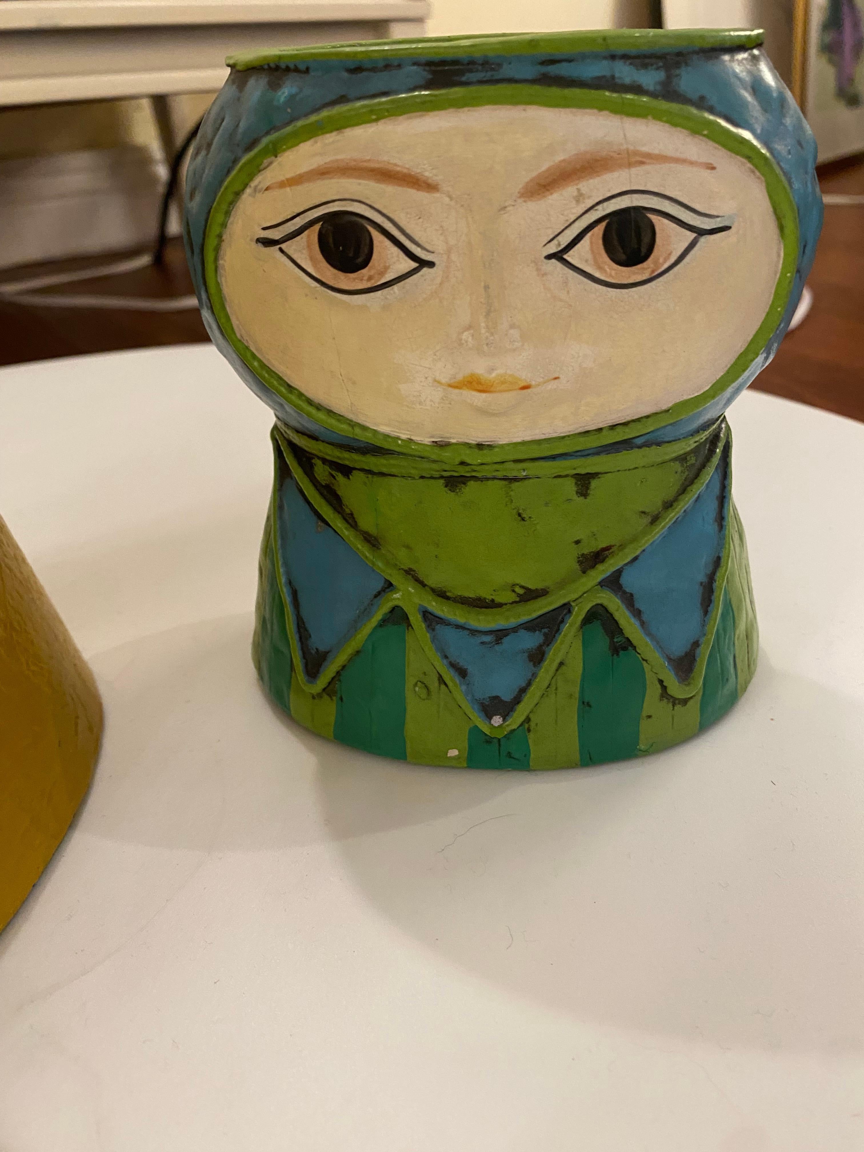 Pareja de esculturas de arte popular mexicano Capistrano atribuidas a Gemma Taccogna Moderno de mediados de siglo en venta