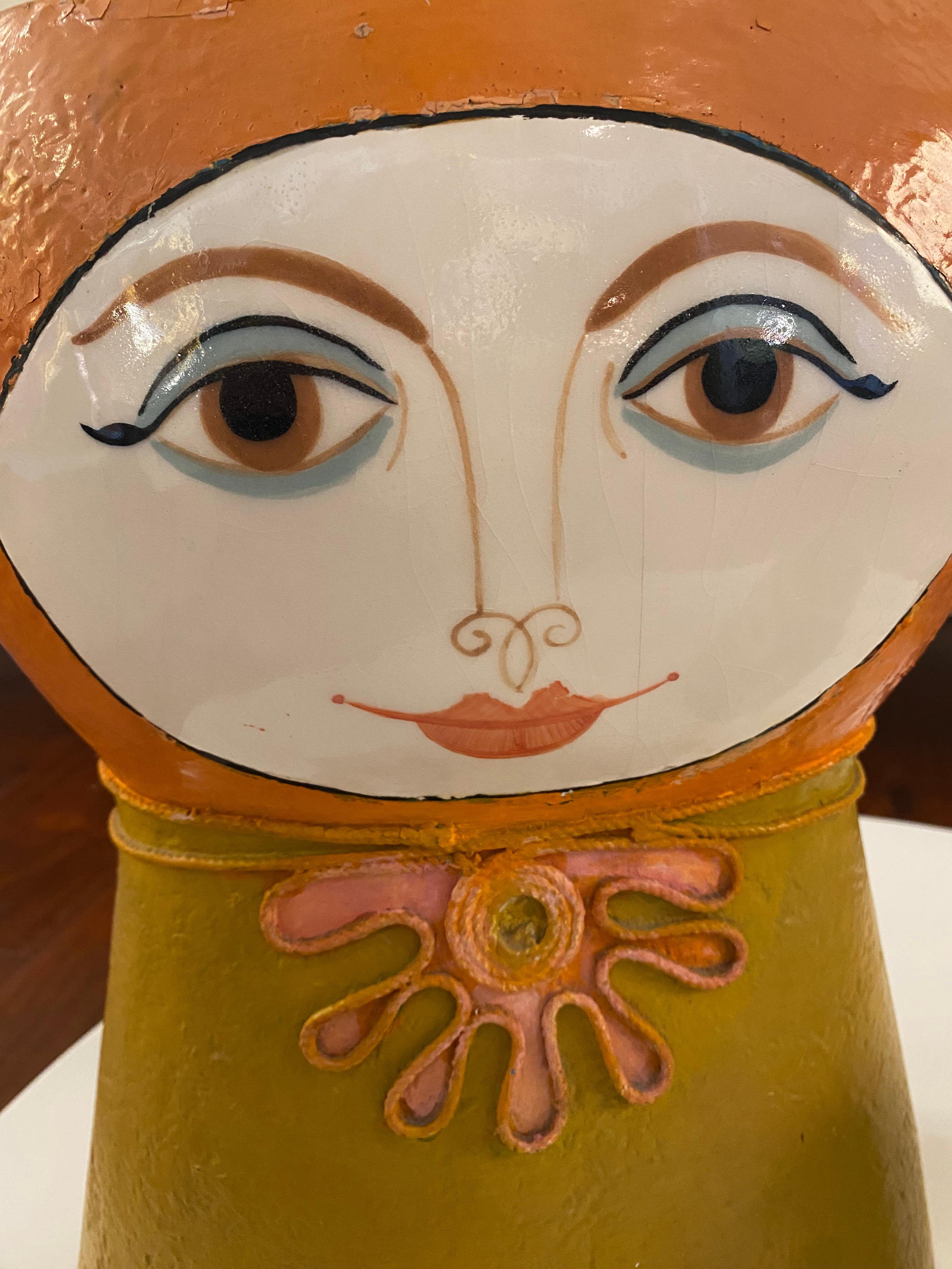 Pareja de esculturas de arte popular mexicano Capistrano atribuidas a Gemma Taccogna Mexicano en venta