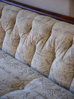 Mid-Century Capitone Tufted Sofa With Walnut Frame by Lenoir House