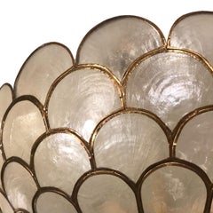 Midcentury Capiz Pendant Fixture