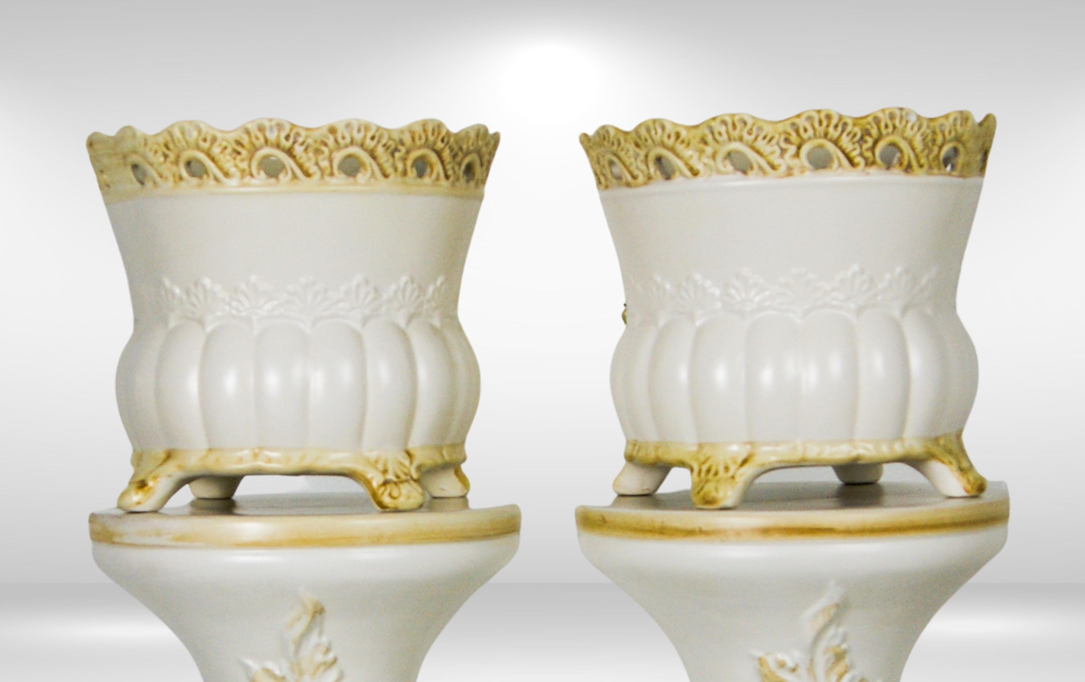 antique jardiniere and pedestal