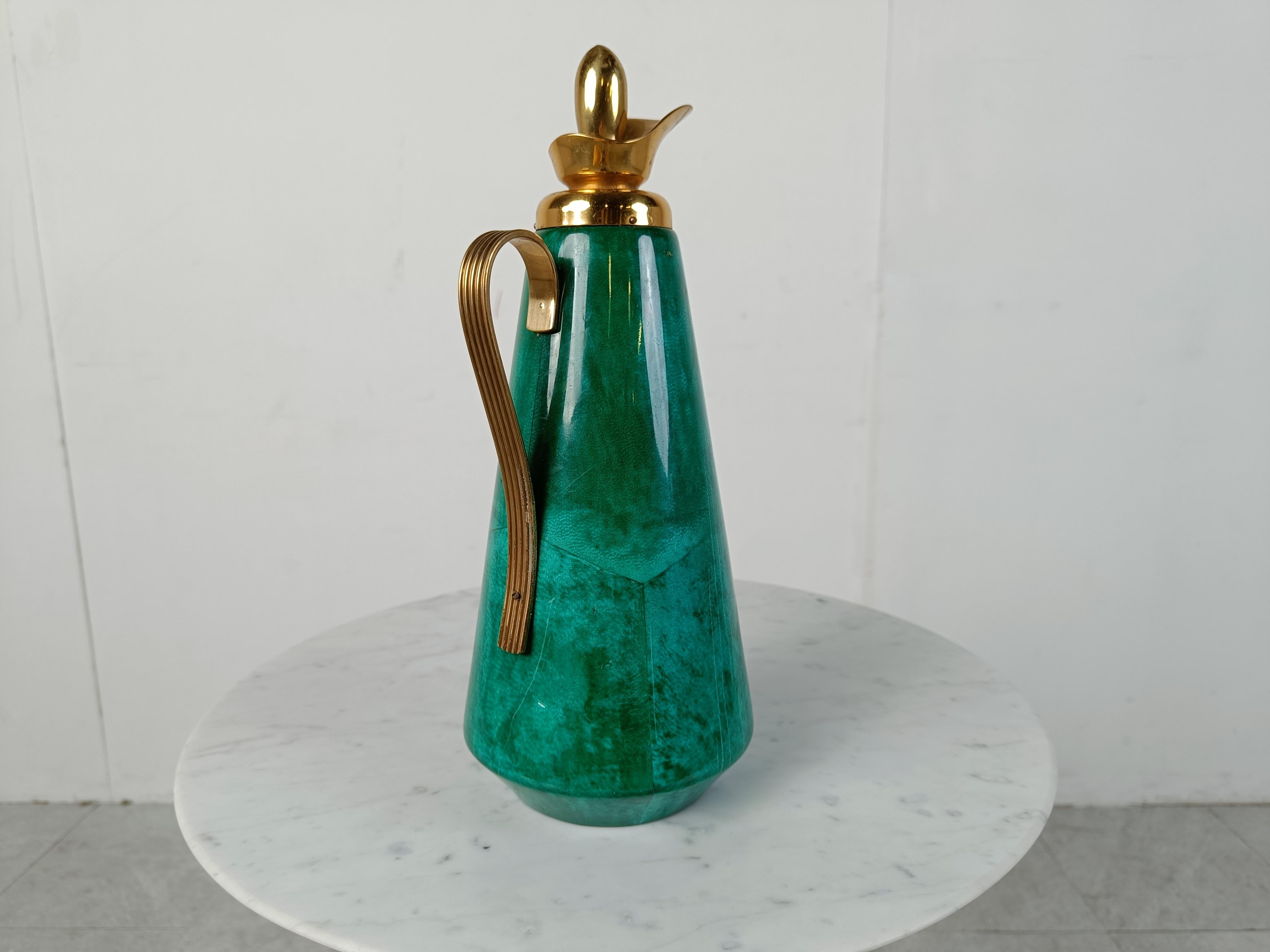 Brass Mid century carafe by Aldo Tura, 1960s For Sale