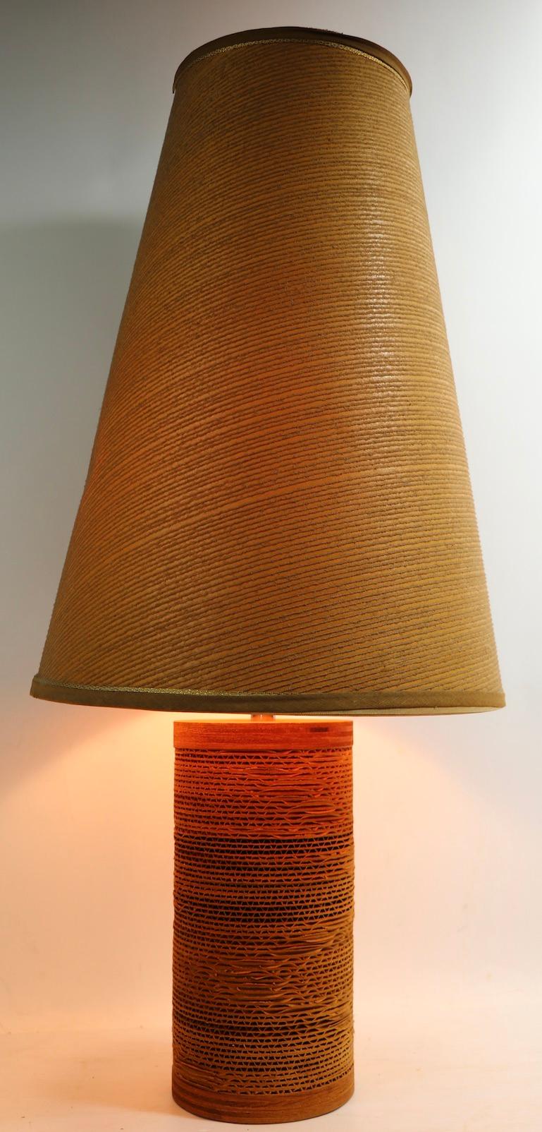 Late 20th Century Mid Century Cardboard Lamp by Gregory Van Pelt For Sale