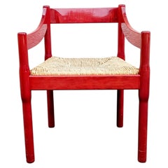 Fauteuil Carimate du milieu du siècle dernier, design de Vico Magistretti, Cassina, Italie, années 60