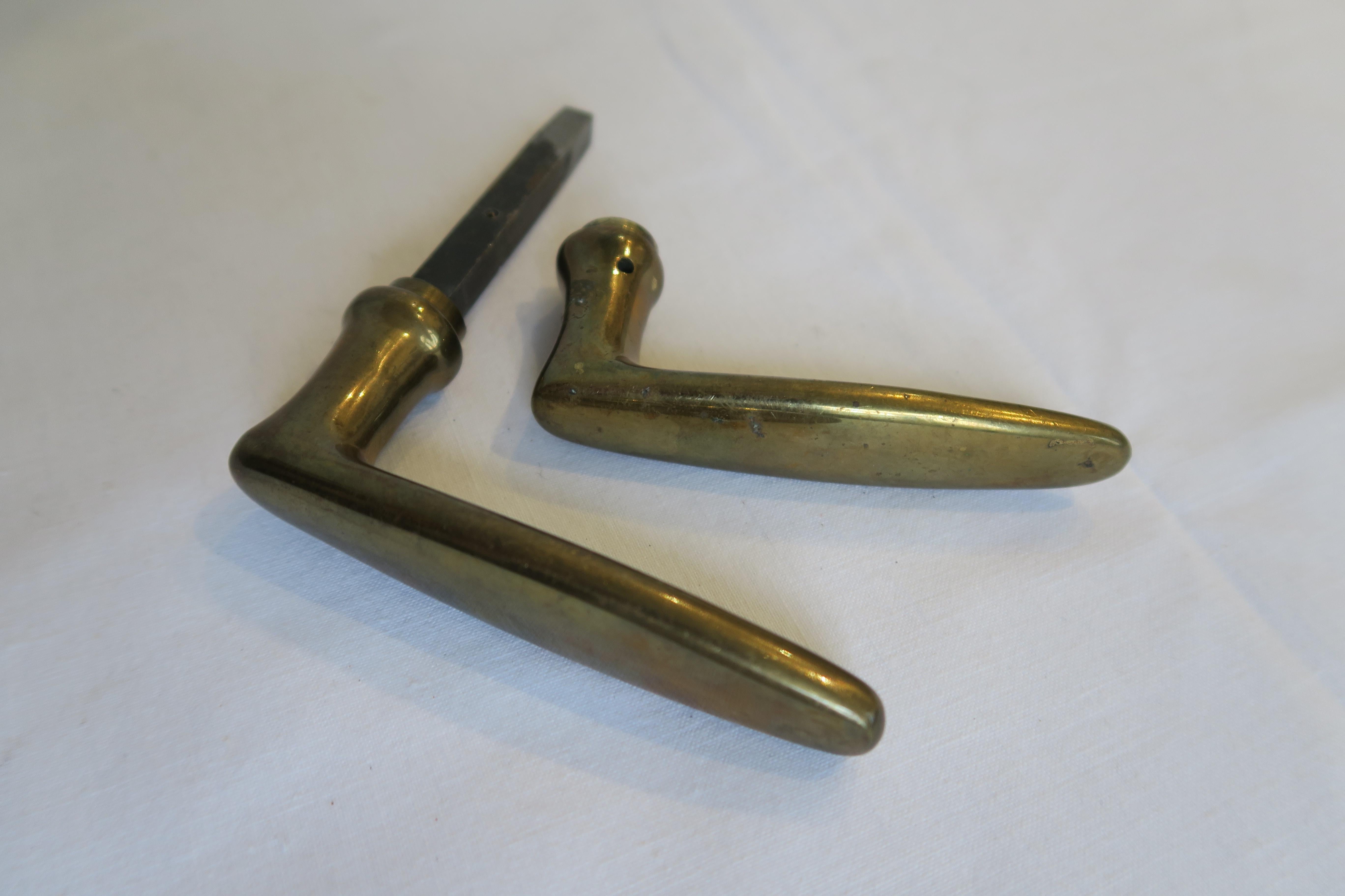 Mid-Century Carl Auböck Brass Door Handle/Door Fixture For Sale 1